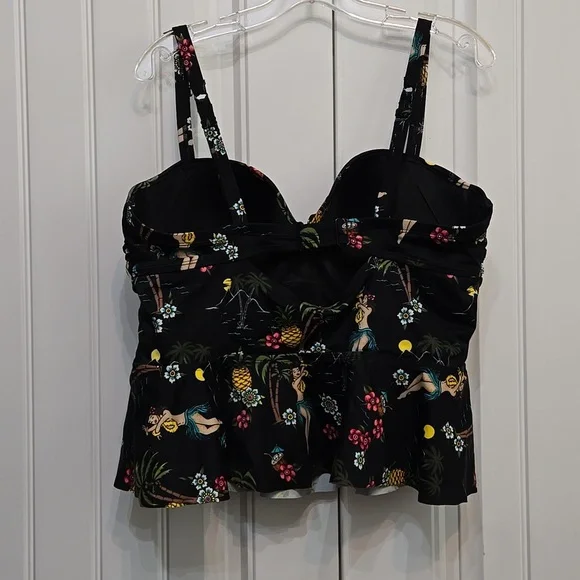 Torrid Hula Girl Tankini Top 2F - Picture 10 of 12